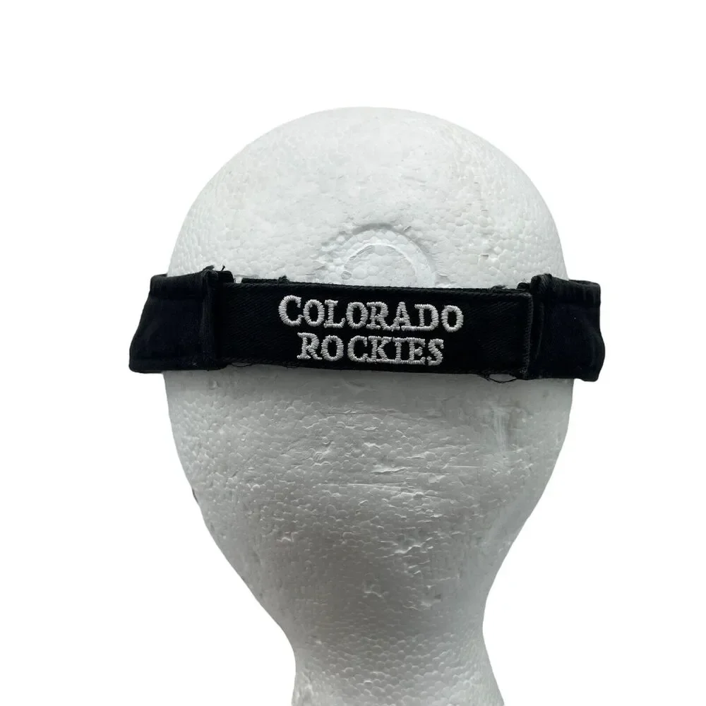New Era Colorado Rockies Visor Mens Adjustable OSFM Black